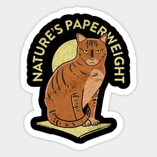 Cat Nature Paperweigh Sticker